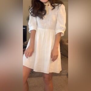 Gorgeous White oversized loose dress with Puff Sleeves